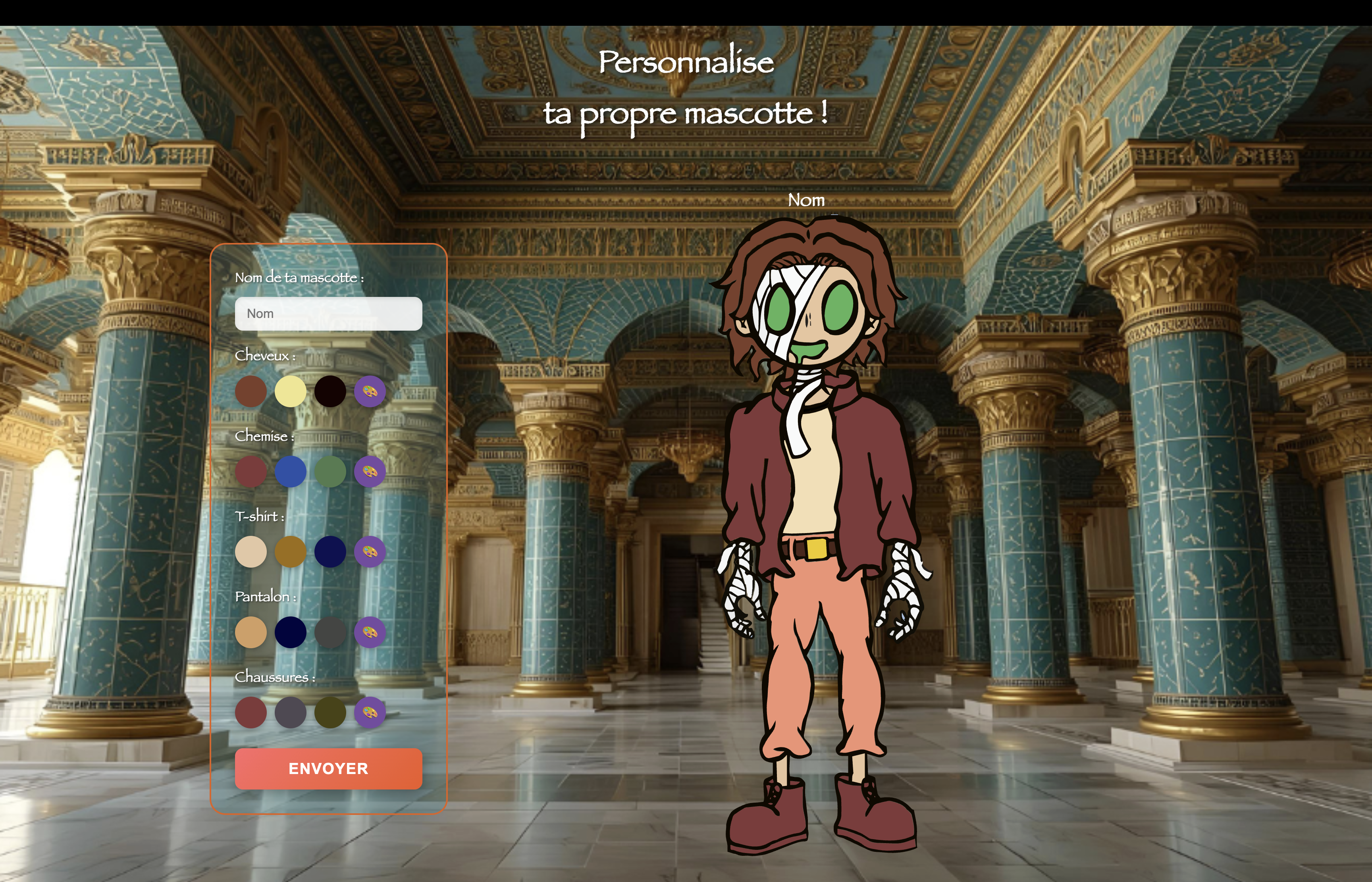 Interface de personnalisation Crea Mommie