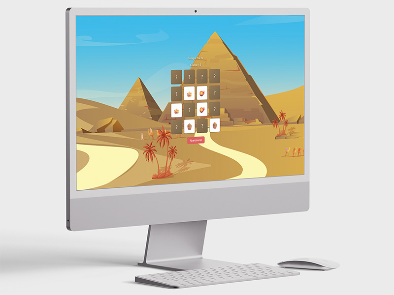 Capture du Memory 4x4 et 6x6